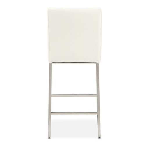 AICO Furniture State St.Counter Height Chair in Glossy White - Luxury Home Furniture (MI)