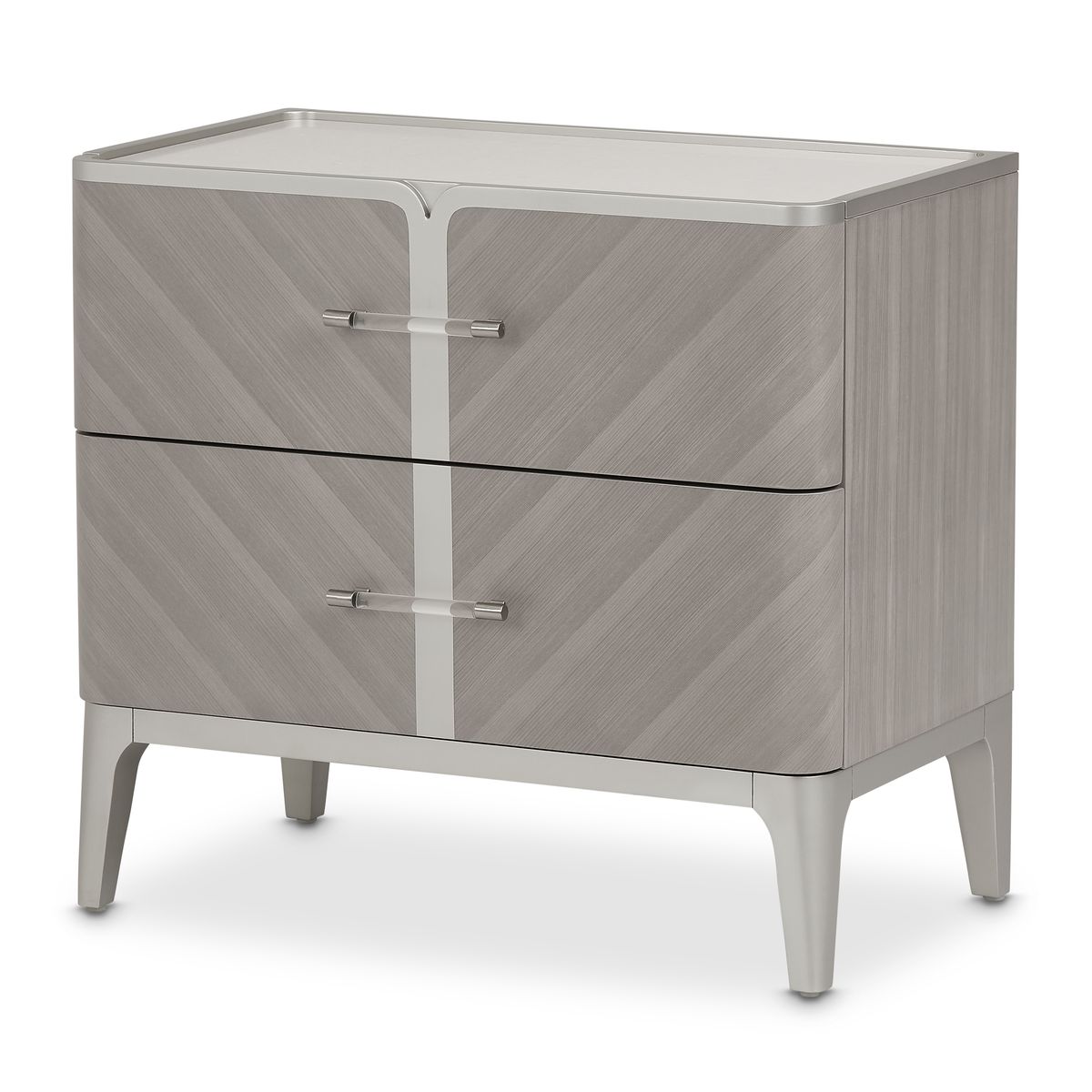 AICO Lanterna Nightstand in Silver Mist - Luxury Home Furniture (MI)
