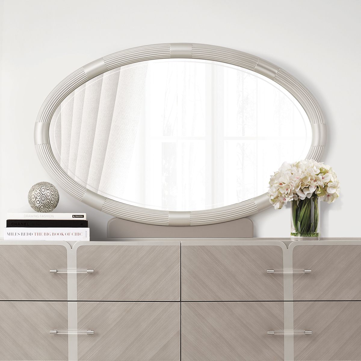 AICO Lanterna Dresser Mirror in Silver Mist - Luxury Home Furniture (MI)