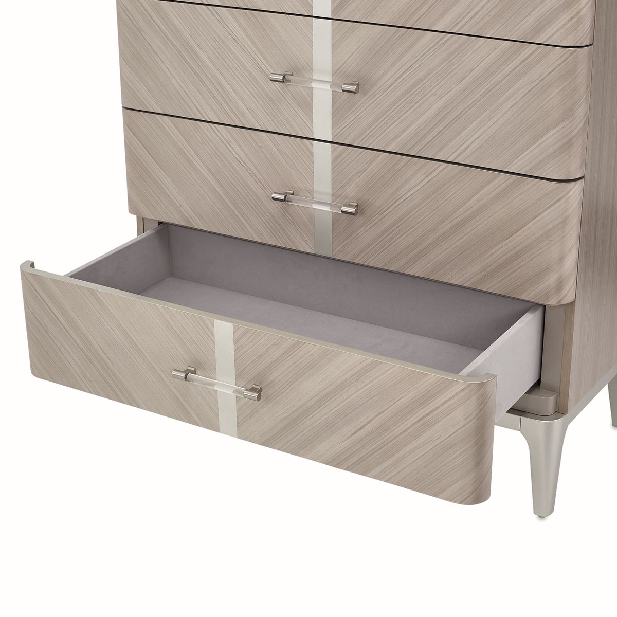 AICO Lanterna Highboy Chest in Silver Mist - Luxury Home Furniture (MI)