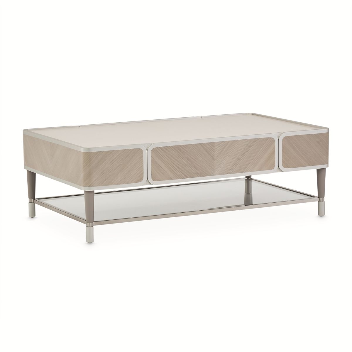 AICO Lanterna Cocktail Table in Silver Mist - Luxury Home Furniture (MI)