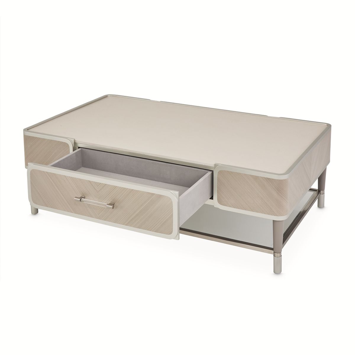 AICO Lanterna Cocktail Table in Silver Mist - Luxury Home Furniture (MI)