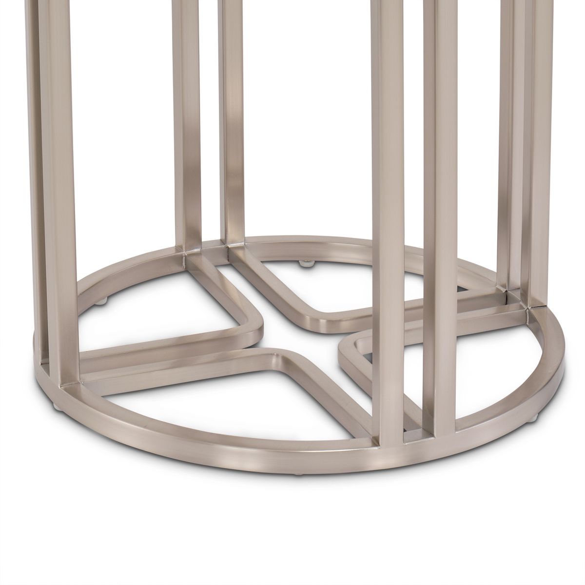 AICO Lanterna Chairside Table in Silver Mist
