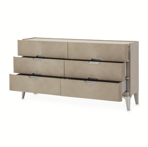 AICO Furniture Penthouse Dresser in Ash Gray - Luxury Home Furniture (MI)