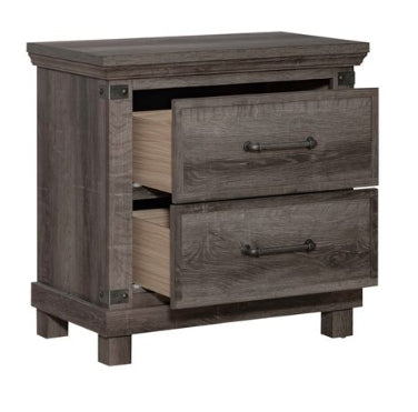 Liberty Furniture Lakeside Haven Nightstand w/ Charging Station in Brownstone - Luxury Home Furniture (MI)
