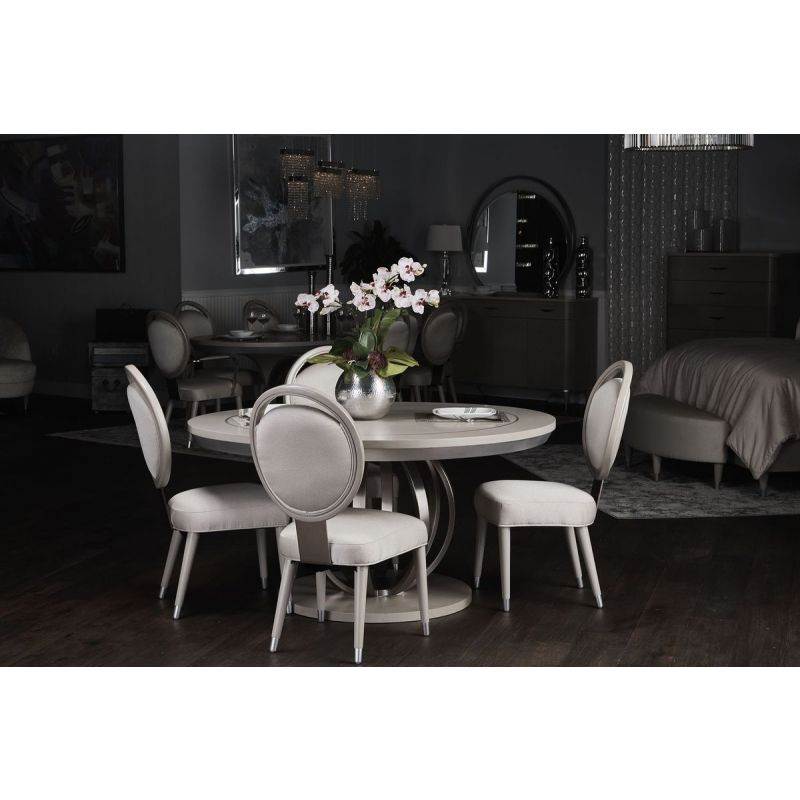 AICO Eclipse Round Dining Table in Moonlight - Luxury Home Furniture (MI)