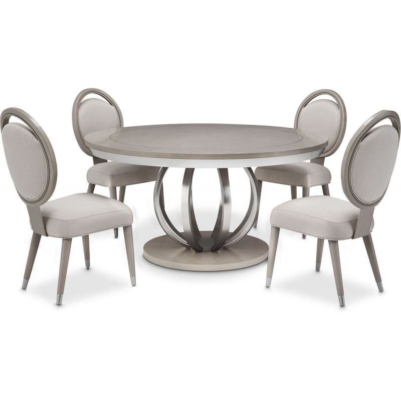AICO Eclipse Round Dining Table in Moonlight - Luxury Home Furniture (MI)