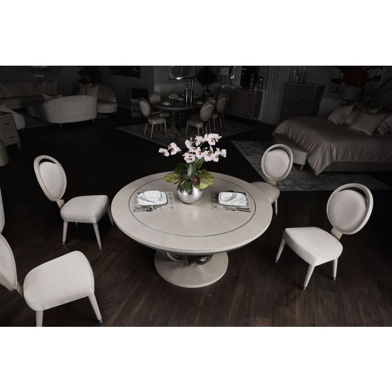 AICO Eclipse Round Dining Table in Moonlight - Luxury Home Furniture (MI)