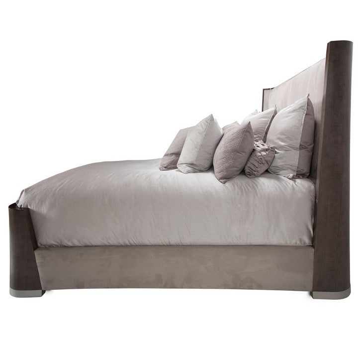 AICO Roxbury Park Cal King Dual-Panel Bed in Slate