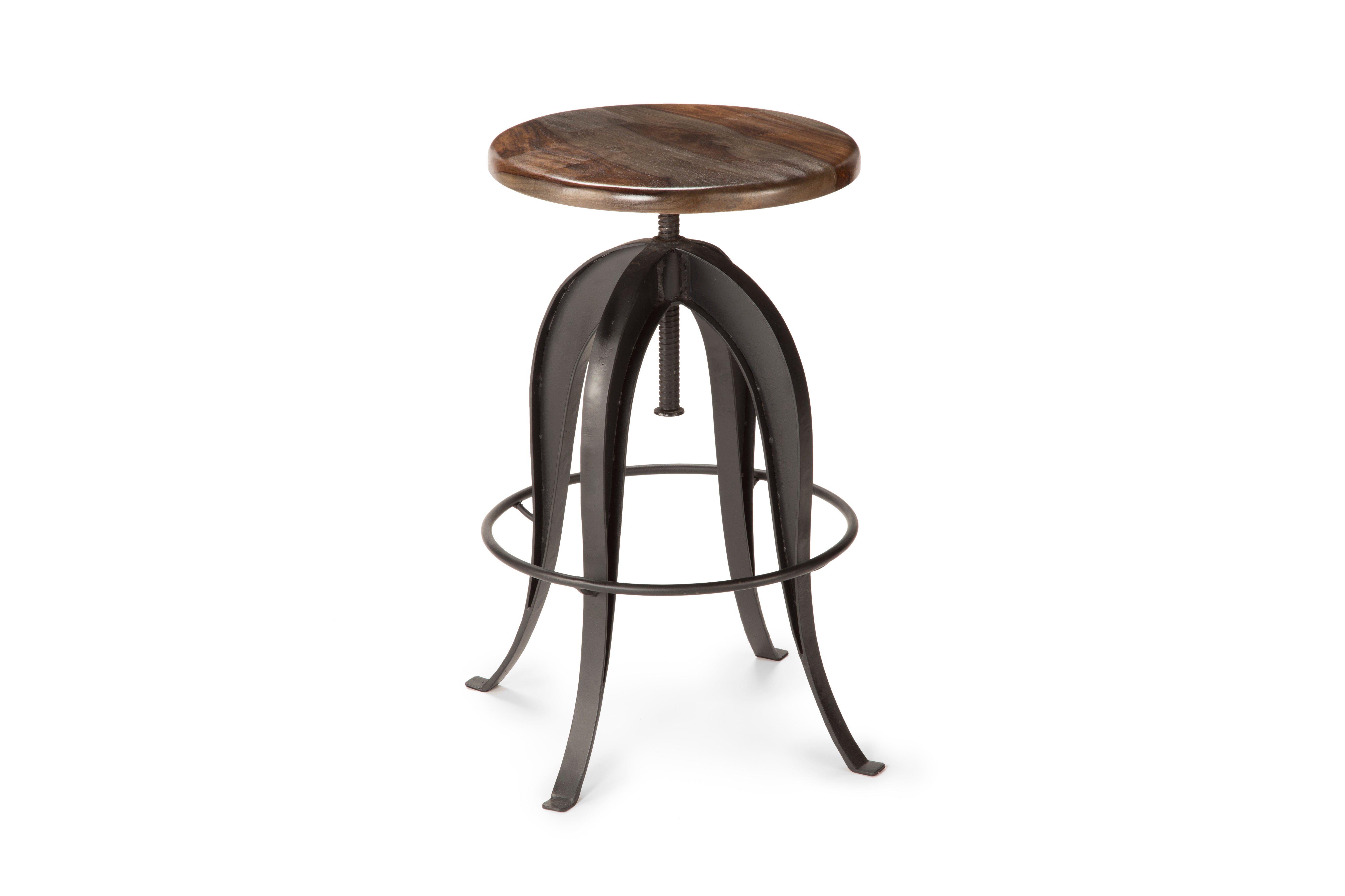 Steve Silver Sparrow Round Setup Stool in Natural Brown (Set of 2)