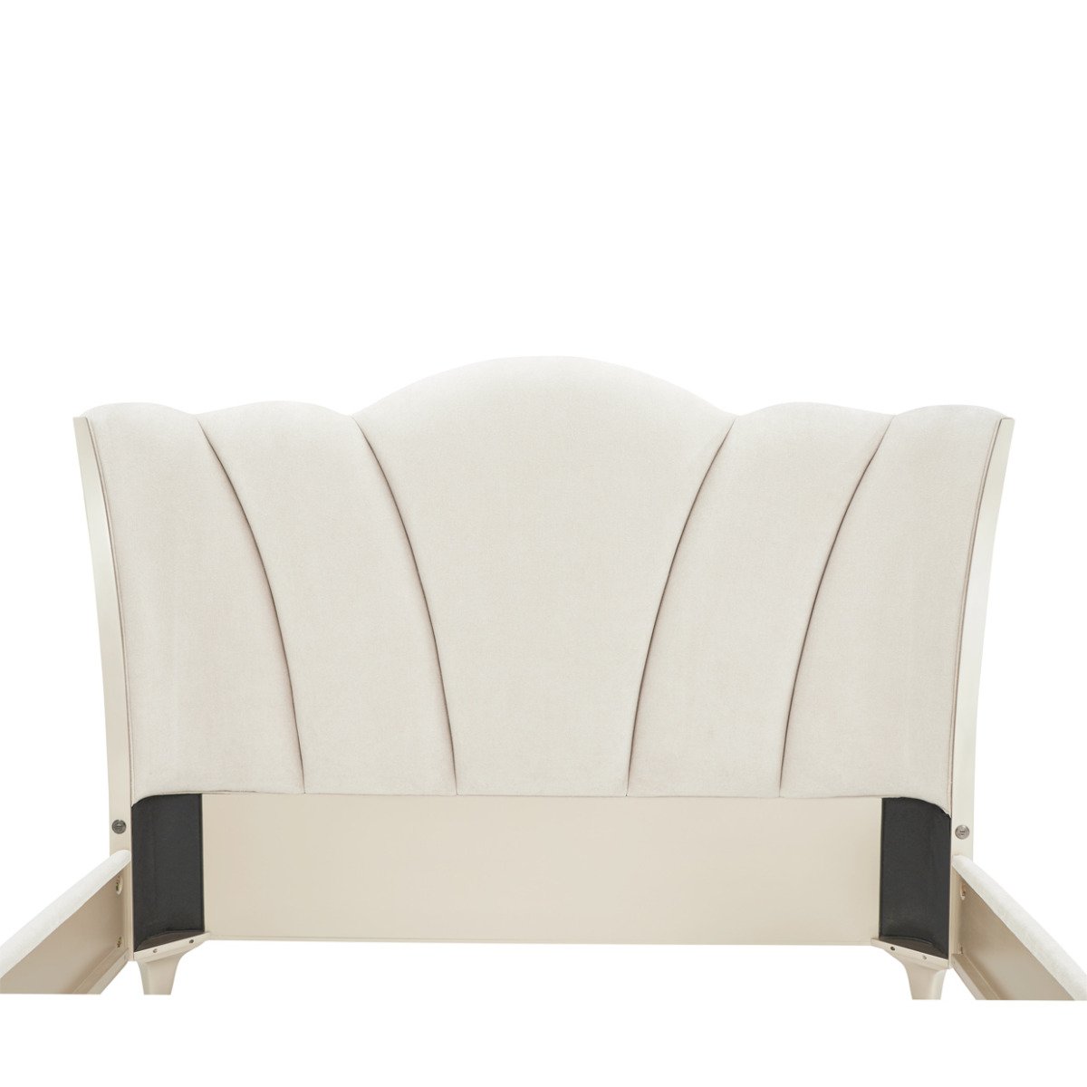 AICO Furniture La Marisia California King Upholstered Platform Bed in Creamy Pearl - Luxury Home Furniture (MI)