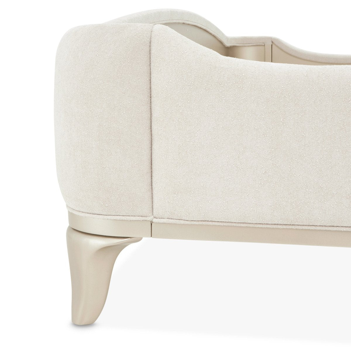 AICO Furniture La Marisia California King Upholstered Platform Bed in Creamy Pearl - Luxury Home Furniture (MI)